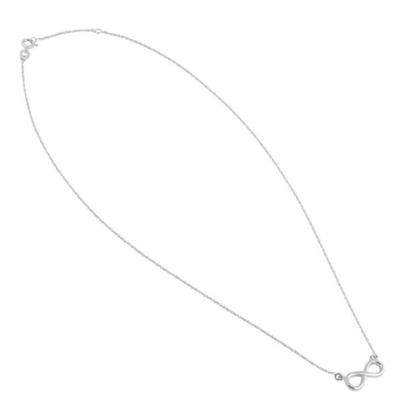 Sterling Silver Small Infinity Sign Necklace New - Picture 5 of 5